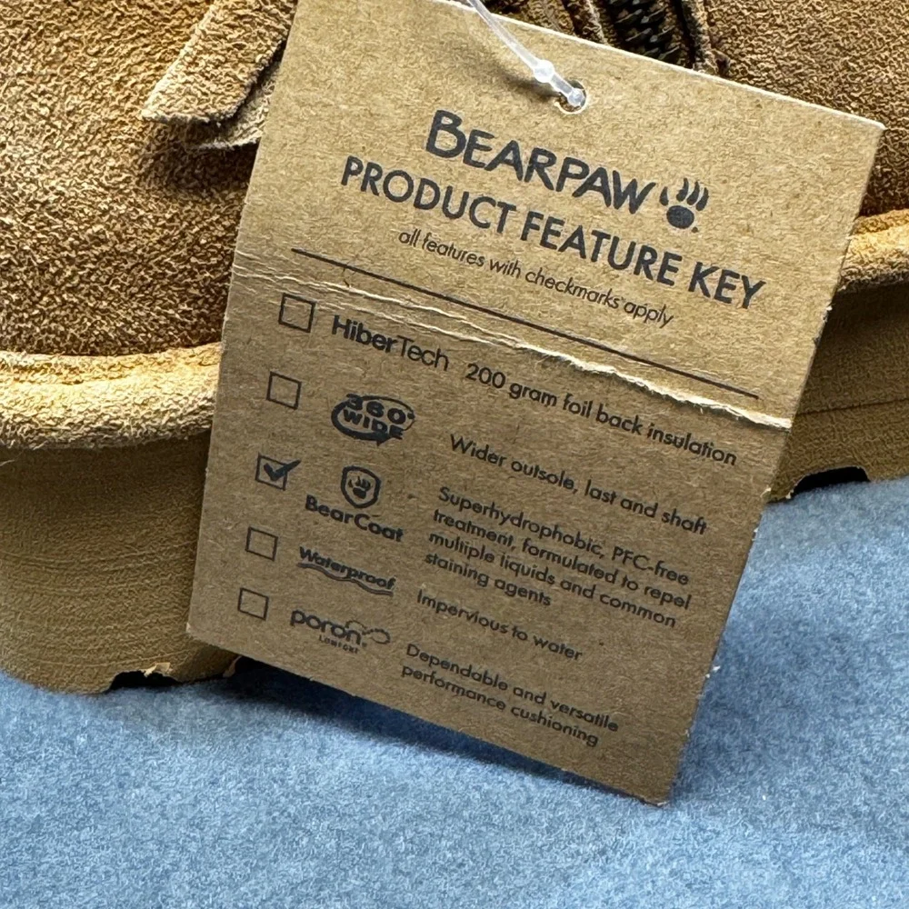 Bearpaw Retro Maren Platform Suede Boots Hickory Brown Women's Size 5 3119W